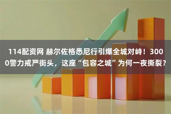 114配资网 赫尔佐格悉尼行引爆全城对峙！3000警力戒严街头，这座“包容之城”为何一夜撕裂？